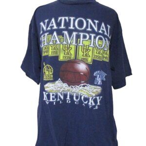 Rare Vintage 90's UK Kentucky Wildcats 1996 NCAA Champions Basketball T-Shirt